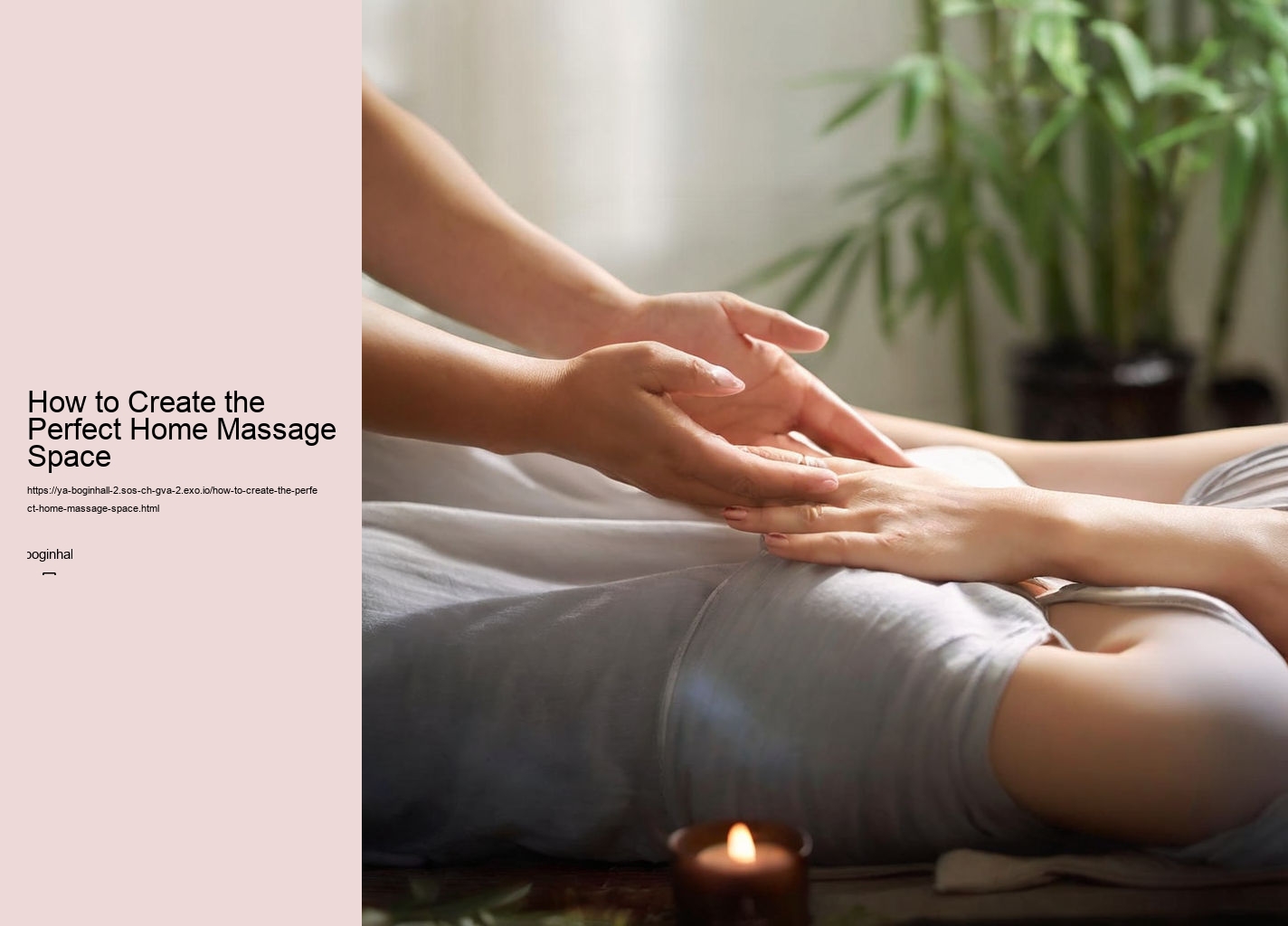 How to Create the Perfect Home Massage Space