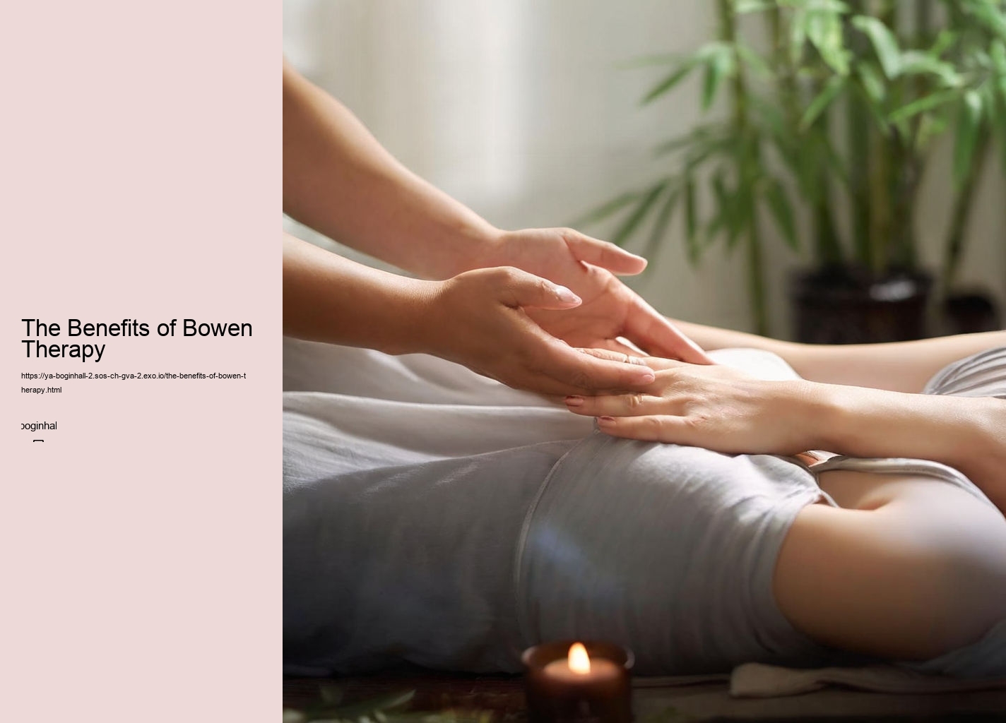 The Benefits of Bowen Therapy